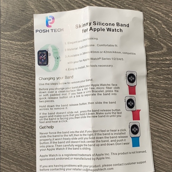 Apple Watch Mint Silicone Band NEW - Picture 3 of 4